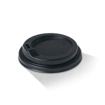 Plastic Hot & Cold Lid / Black (Fits 12/16/20 oz) (50Pack)