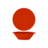 Red Round Cereal Bowl 180x50mm