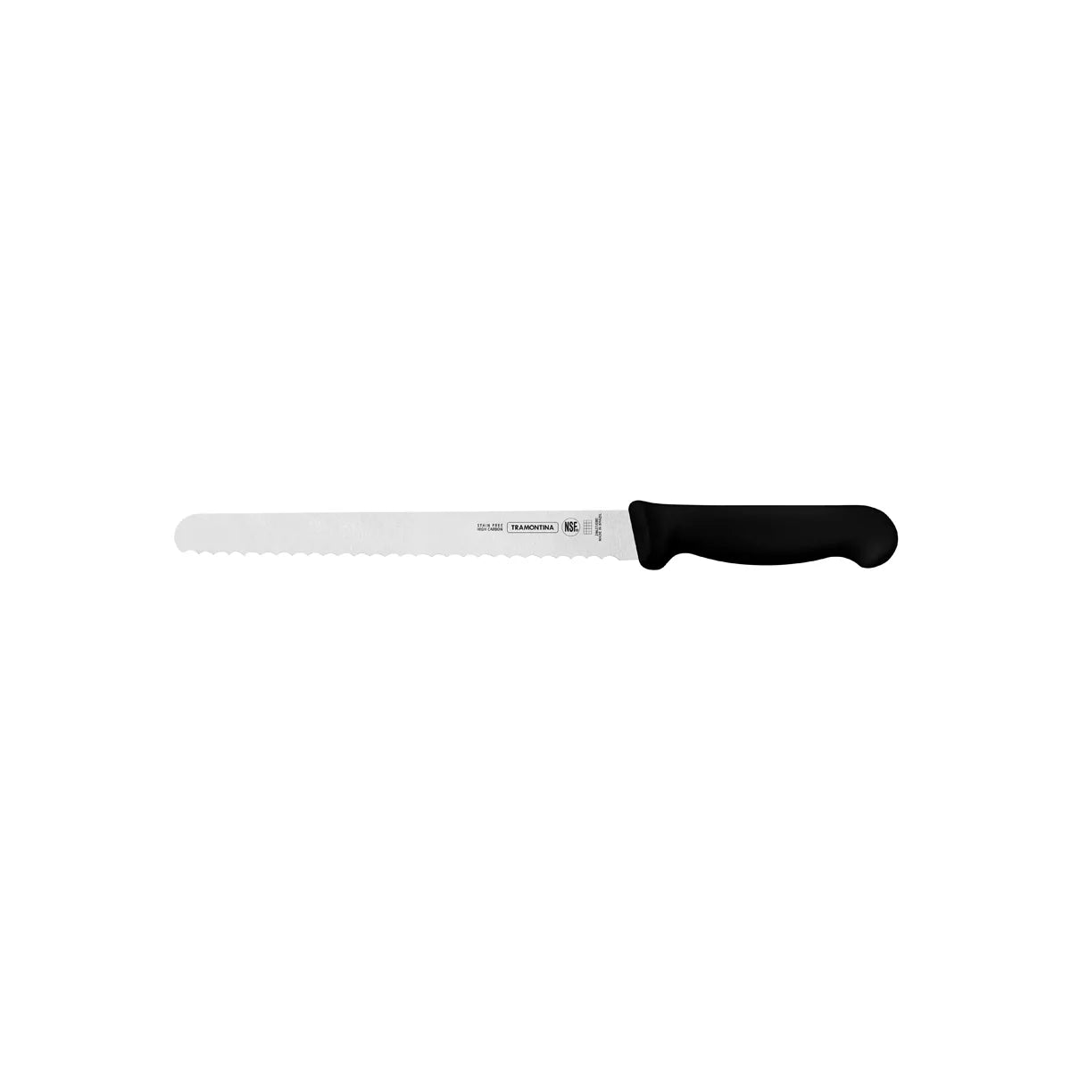 Professional Master Black Handle Bread Knife Serrated 250mm