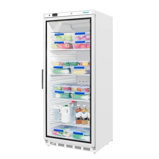 Polar C-Series Upright Display Fridge White 600Ltr
