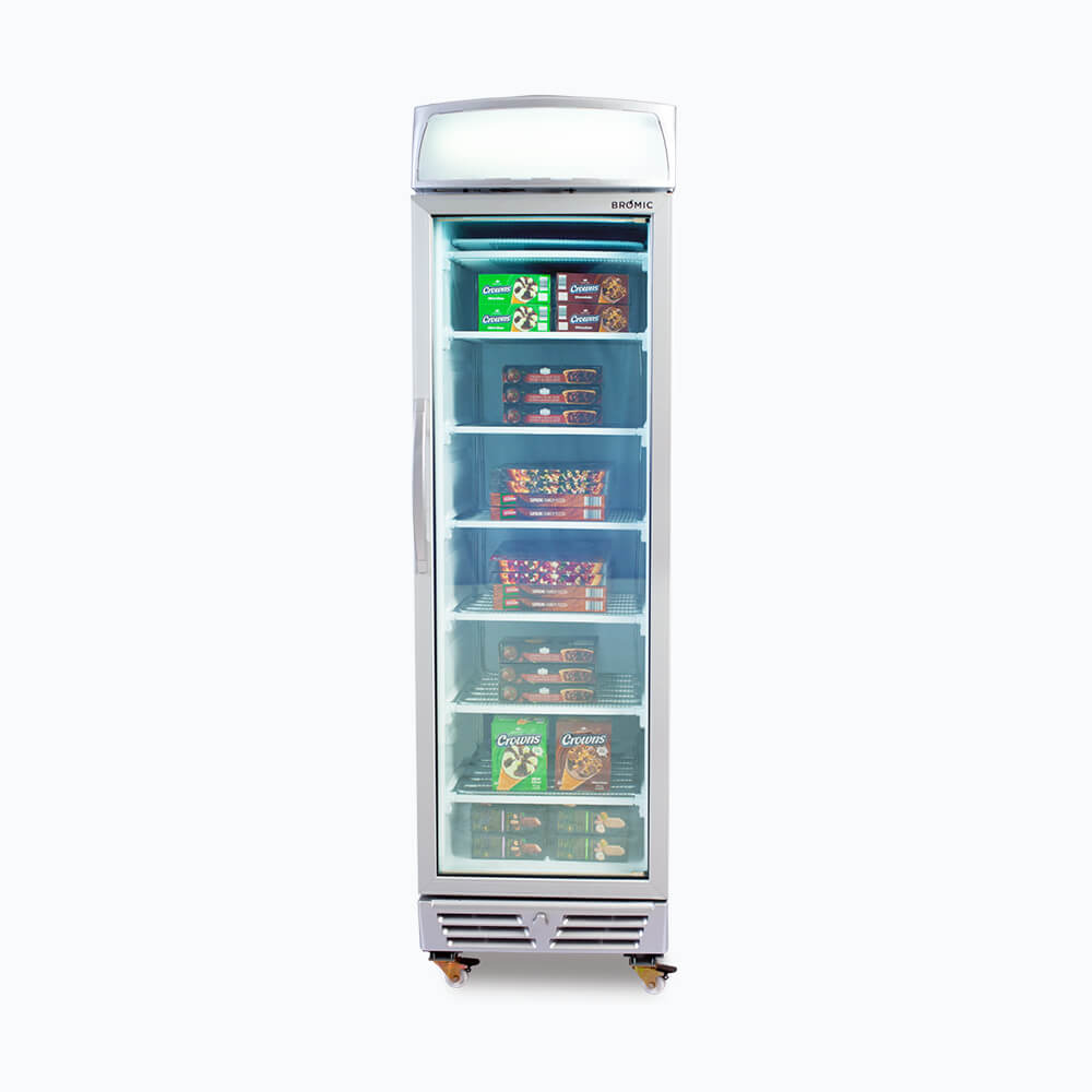 Freezer UF0374LS-NR Silver UP/R GLS 300L LED