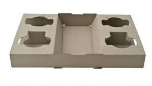 Four Cup Carry Tray Corrugated 100/ctn