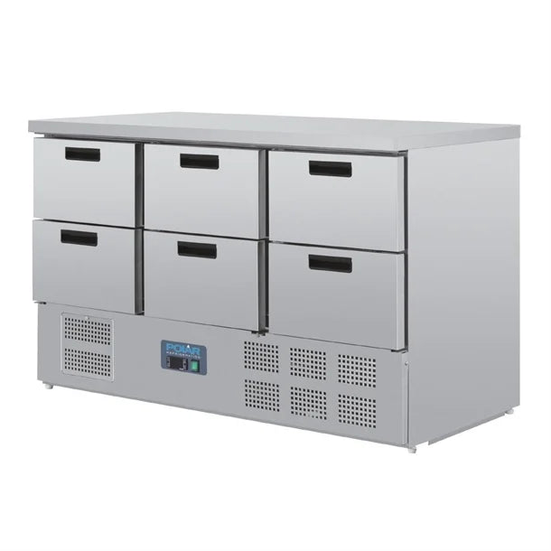 Polar G-Series Refrigerated Prep Counter Six Drawer