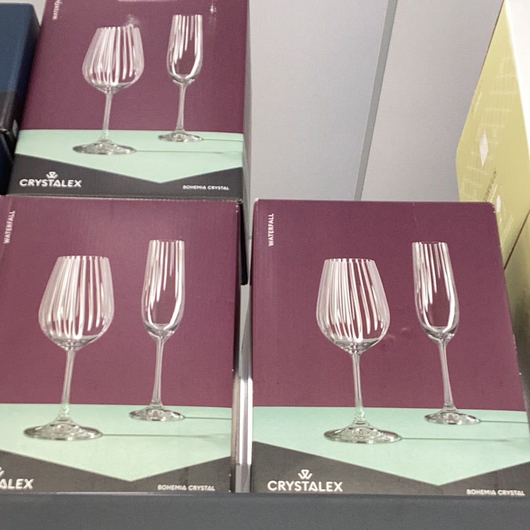 Bohemia Crystal Waterfall Champagne Flute190ml SET OF 6
