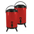 SOGA 2X 16L Stainless Steel Insulated Milk Tea Barrel Hot and Cold Beverage Dispenser Container with Faucet Red