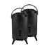 SOGA 2X 10L Stainless Steel Insulated Milk Tea Barrel Hot and Cold Beverage Dispenser Container with Faucet Black