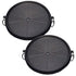 SOGA 2X Portable Korean BBQ Butane Gas Stove Stone Grill Plate Non Stick Coated Round