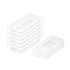 SOGA 65mm Clear Gastronorm GN Pan 1/3 Food Tray Storage Bundle of 6 with Lid