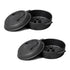 SOGA 2X 28cm Cast Iron Dutch Oven Pre-Seasoned Camping Stew Pot with Lid