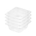 SOGA 65mm Clear Gastronorm GN Pan 1/6 Food Tray Storage Bundle of 4