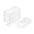 SOGA 100mm Clear Gastronorm GN Pan 1/3 Food Tray Storage Bundle of 6 with Lid