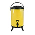 SOGA 10L Stainless Steel Insulated Milk Tea Barrel Hot and Cold Beverage Dispenser Container with Faucet Yellow