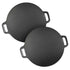 SOGA 2X 42X37cm Cast Iron Induction Crepes Pan Baking Cookie Pancake Pizza Bakeware