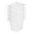 SOGA 150mm Clear Gastronorm GN Pan 1/6 Food Tray Storage Bundle of 6