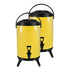 SOGA 2X 12L Stainless Steel Insulated Milk Tea Barrel Hot and Cold Beverage Dispenser Container with Faucet Yellow