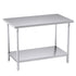 SOGA 120*70*85cm Commercial Catering Kitchen Stainless Steel Prep Work Bench