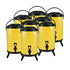 SOGA 8X 10L Stainless Steel Insulated Milk Tea Barrel Hot and Cold Beverage Dispenser Container with Faucet Yellow