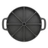 SOGA 21.5CM Round Cast Iron Baking Wedge Pan Cornbread Cake 8-Slice Baking Dish with Handle