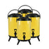 SOGA 4X 8L Stainless Steel Insulated Milk Tea Barrel Hot and Cold Beverage Dispenser Container with Faucet Yellow