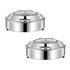 SOGA 2X Stainless Steel Round Chafing Dish Tray Buffet Cater Food Warmer Chafer with Top Lid