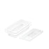 SOGA 65mm Clear Gastronorm GN Pan 1/3 Food Tray Storage Bundle of 2 with Lid