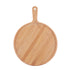 SOGA 11 inch Blonde Round Premium Wooden Serving Tray Board Paddle with Handle Home Decor