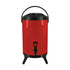 SOGA 8L Stainless Steel Insulated Milk Tea Barrel Hot and Cold Beverage Dispenser Container with Faucet Red
