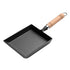 SOGA Cast Iron Tamagoyaki Japanese Omelette Egg Frying Skillet Fry Pan Wooden Handle