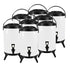SOGA 8X 14L Stainless Steel Insulated Milk Tea Barrel Hot and Cold Beverage Dispenser Container with Faucet White