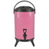 SOGA 16L Stainless Steel Insulated Milk Tea Barrel Hot and Cold Beverage Dispenser Container with Faucet Pink