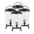 SOGA 4X 8L Stainless Steel Insulated Milk Tea Barrel Hot and Cold Beverage Dispenser Container with Faucet White