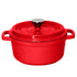 SOGA Cast Iron Enamel 24cm Porcelain Stewpot Casserole Stew Cooking Pot With Lid 3.6L Red