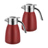 SOGA 2X 1.8L Stainless Steel Insulated Vacuum Flask Water Coffee Jug Thermal Red