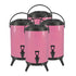 SOGA 4X 14L Stainless Steel Insulated Milk Tea Barrel Hot and Cold Beverage Dispenser Container with Faucet Pink