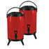 SOGA 2X 12L Stainless Steel Insulated Milk Tea Barrel Hot and Cold Beverage Dispenser Container with Faucet Red