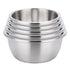 SOGA 5Pcs Deepen Matte Stainless Steel Stackable Baking Washing Mixing Bowls Set Food Storage Basin
