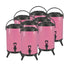 SOGA 8X 8L Stainless Steel Insulated Milk Tea Barrel Hot and Cold Beverage Dispenser Container with Faucet Pink