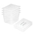SOGA 200mm Clear Gastronorm GN Pan 1/2 Food Tray Storage Bundle of 4 with Lid