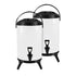 SOGA 2X 10L Stainless Steel Insulated Milk Tea Barrel Hot and Cold Beverage Dispenser Container with Faucet White