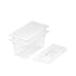 SOGA 150mm Clear Gastronorm GN Pan 1/3 Food Tray Storage Bundle of 2 with Lid