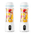 SOGA 2X 380ml Portable Mini USB Rechargeable Handheld Fruit Mixer Juicer White