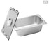 SOGA Gastronorm GN Pan Full Size 1/3 GN Pan 10cm Deep Stainless Steel Tray With Lid