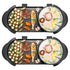 SOGA 2X 2  in 1 Electric Non-Stick BBQ Teppanyaki Grill Plate Steamboat Hotpot 2-8 Person