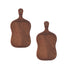SOGA 2X 40cm Brown Wooden Serving Tray Board Paddle with Handle Home Decor