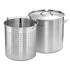 SOGA 130L 18/10 Stainless Steel Stockpot with Perforated Stock pot Basket Pasta Strainer