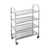 SOGA 4 Tier 950x500x1220 Stainless Steel Kitchen Dining Food Cart Trolley Utility