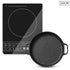 SOGA Electric Smart Induction Cooktop and 30cm Cast Iron Frying Pan Skillet Sizzle Platter
