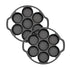 SOGA 2X 32cm Cast Iron Takoyaki Fry Pan Octopus Balls Maker 7 Hole Cavities Grill Mold