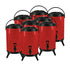 SOGA 8X 8L Stainless Steel Insulated Milk Tea Barrel Hot and Cold Beverage Dispenser Container with Faucet Red
