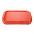 SOGA Rectangular Serving Tray Heavy Duty Waterproof Stackable Plastic Food Snack Pan Set of 5 Orange
